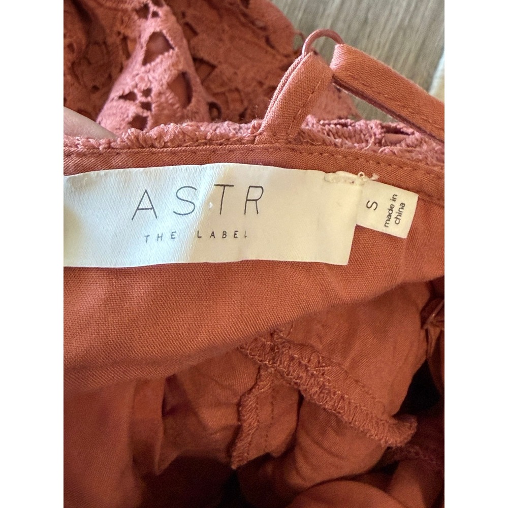 ASTR The Label Lace Midi Dress Size S Rose Pink Boho Wedding Guest Romantic - Picture 8 of 10